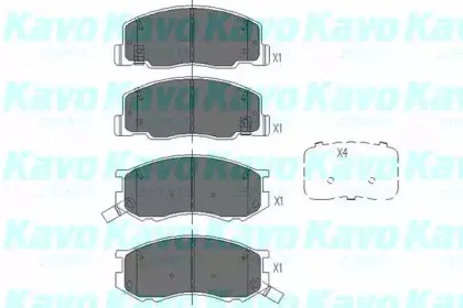 Комплект тормозных колодок, дисковый тормоз KAVO PARTS купить