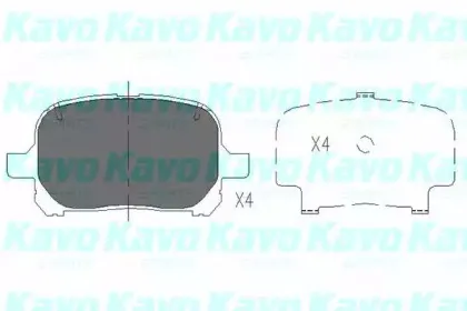 Комплект тормозных колодок, дисковый тормоз KAVO PARTS купить