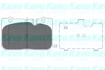 Комплект тормозных колодок, дисковый тормоз KAVO PARTS купить