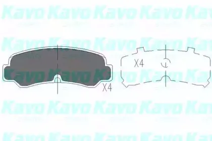 Комплект тормозных колодок, дисковый тормоз KAVO PARTS купить