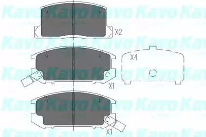 Комплект тормозных колодок, дисковый тормоз KAVO PARTS купить