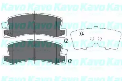 Комплект тормозных колодок, дисковый тормоз KAVO PARTS купить
