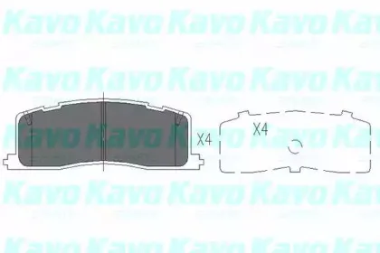 Комплект тормозных колодок, дисковый тормоз KAVO PARTS купить