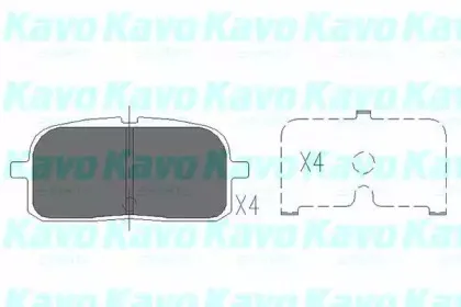 Комплект тормозных колодок, дисковый тормоз KAVO PARTS купить