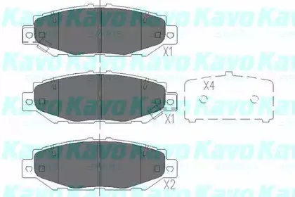 Комплект тормозных колодок, дисковый тормоз KAVO PARTS купить