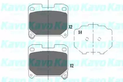 Комплект тормозных колодок, дисковый тормоз KAVO PARTS купить