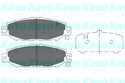 Комплект тормозных колодок, дисковый тормоз KAVO PARTS купить