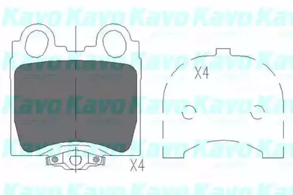 Комплект тормозных колодок, дисковый тормоз KAVO PARTS купить