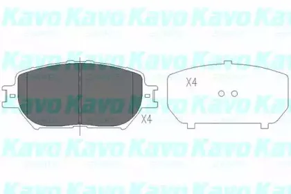Комплект тормозных колодок, дисковый тормоз KAVO PARTS купить