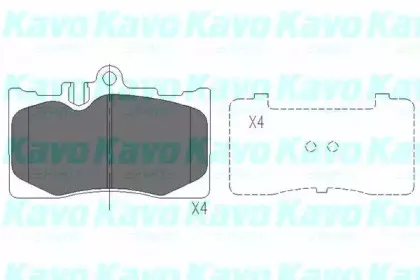 Комплект тормозных колодок, дисковый тормоз KAVO PARTS купить