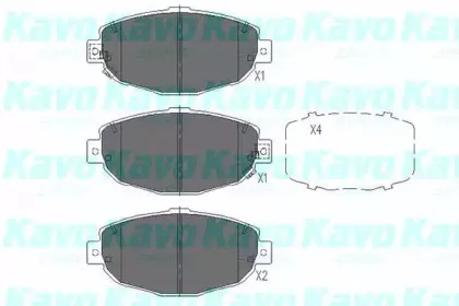 Комплект тормозных колодок, дисковый тормоз KAVO PARTS купить