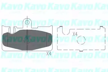 Комплект тормозных колодок, дисковый тормоз KAVO PARTS купить