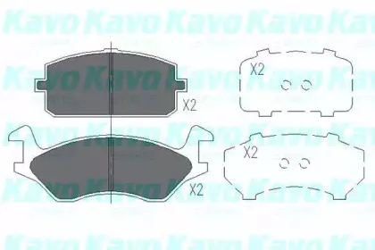 Комплект тормозных колодок, дисковый тормоз KAVO PARTS купить