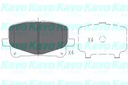 Комплект тормозных колодок, дисковый тормоз KAVO PARTS купить