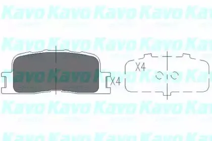 Комплект тормозных колодок, дисковый тормоз KAVO PARTS купить