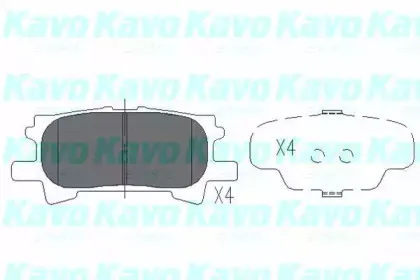 Комплект тормозных колодок, дисковый тормоз KAVO PARTS купить