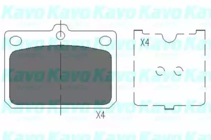 Комплект тормозных колодок, дисковый тормоз KAVO PARTS купить