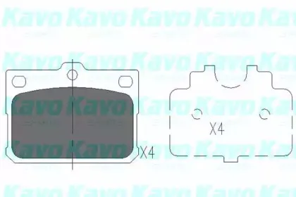 Комплект тормозных колодок, дисковый тормоз KAVO PARTS купить