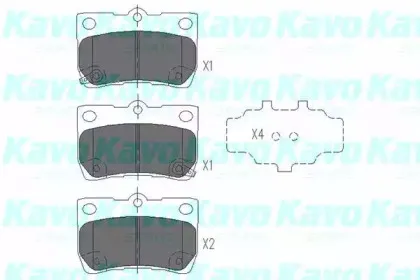 Комплект тормозных колодок, дисковый тормоз KAVO PARTS купить