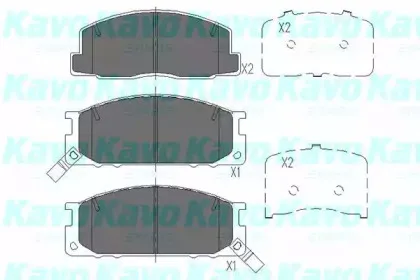 Комплект тормозных колодок, дисковый тормоз KAVO PARTS купить