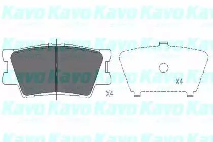 Комплект тормозных колодок, дисковый тормоз KAVO PARTS купить