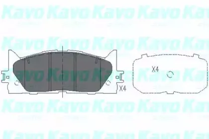 Комплект тормозных колодок, дисковый тормоз KAVO PARTS купить