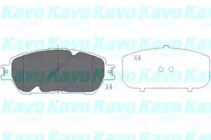 Комплект тормозных колодок, дисковый тормоз KAVO PARTS купить