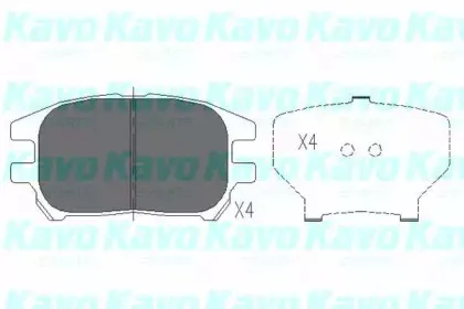 Комплект тормозных колодок, дисковый тормоз KAVO PARTS купить