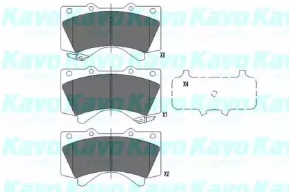 Комплект тормозных колодок, дисковый тормоз KAVO PARTS купить