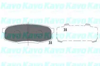 Комплект тормозных колодок, дисковый тормоз KAVO PARTS купить