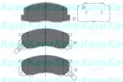 Комплект тормозных колодок, дисковый тормоз KAVO PARTS купить