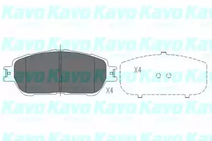 Комплект тормозных колодок, дисковый тормоз KAVO PARTS купить