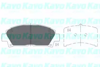 Комплект тормозных колодок, дисковый тормоз KAVO PARTS купить
