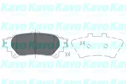 Комплект тормозных колодок, дисковый тормоз KAVO PARTS купить