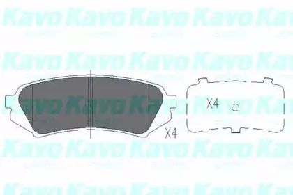 Комплект тормозных колодок, дисковый тормоз KAVO PARTS купить