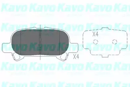 Комплект тормозных колодок, дисковый тормоз KAVO PARTS купить