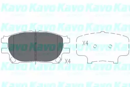 Комплект тормозных колодок, дисковый тормоз KAVO PARTS купить