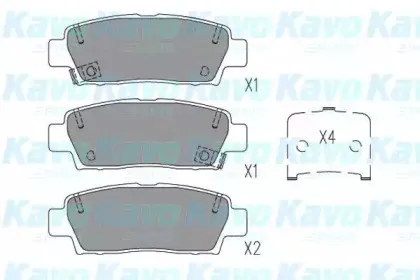 Комплект тормозных колодок, дисковый тормоз KAVO PARTS купить