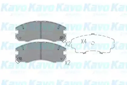 Комплект тормозных колодок, дисковый тормоз KAVO PARTS купить
