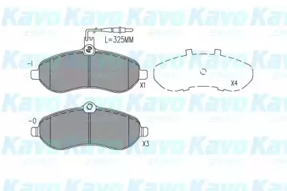 Комплект тормозных колодок, дисковый тормоз KAVO PARTS купить