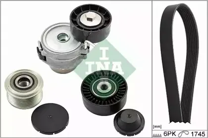 Поликлиновой ременный комплект INA купить