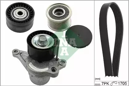 Поликлиновой ременный комплект INA купить