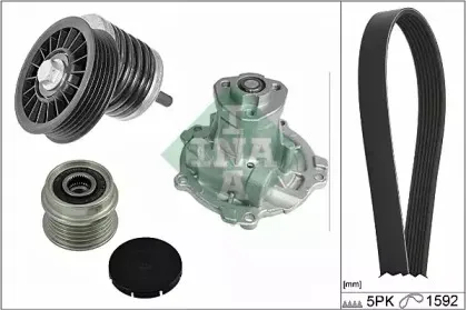 Водяной насос + комплект ручейковых ремней INA купить