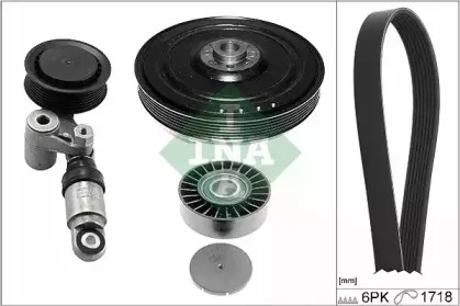 Поликлиновой ременный комплект INA купить