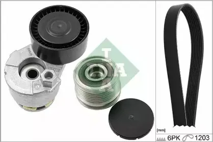 Поликлиновой ременный комплект INA купить