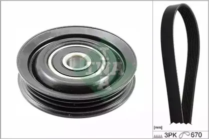 Поликлиновой ременный комплект INA купить