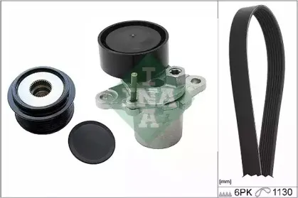 Поликлиновой ременный комплект INA купить