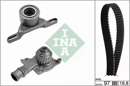 Водяной насос + комплект зубчатого ремня INA купить
