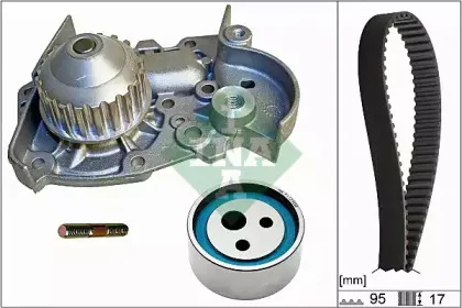 Водяной насос + комплект зубчатого ремня INA купить