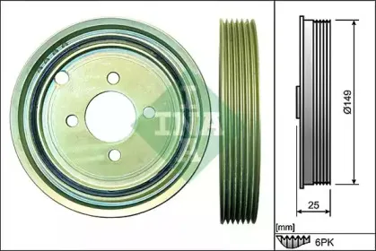 Ременный шкив, коленчатый вал INA купить